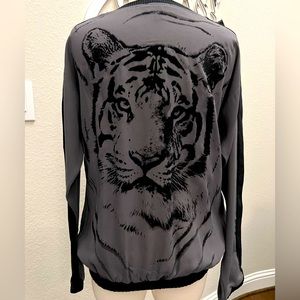 Mango Tiger Light Jacket Size Small